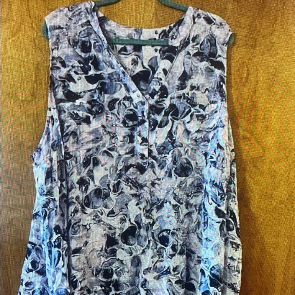 Abstract Print Sleeveless Women's Top